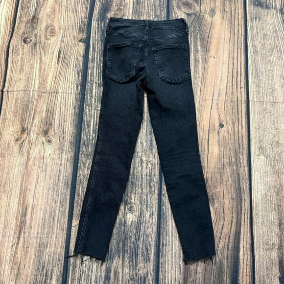 We The Free Women's Black Raw Hem Skinny Jeans Size 26 - Picture 4 of 4